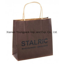 Custom Printed Recycled Twisted Handle Brown Kraft Paper Bag